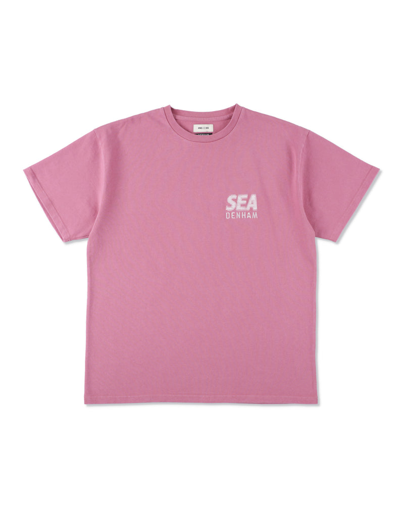 DENHAM x WDS LINE HALFTONE SCISSORS SULFUR TEE