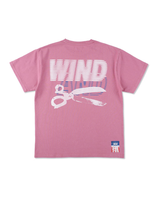 DENHAM x WDS LINE HALFTONE SCISSORS SULFUR TEE