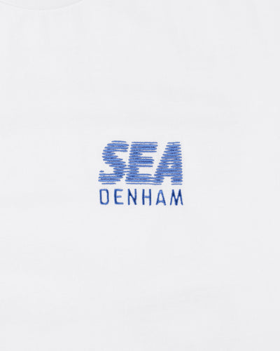DENHAM x WDS LINE HALFTONE SCISSORS SULFUR TEE