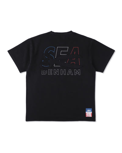 DENHAM x WDS STRIPE PACHWORK SCISSORS TEE