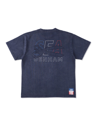 DENHAM x WDS STRIPE PACHWORK SCISSORS TEE