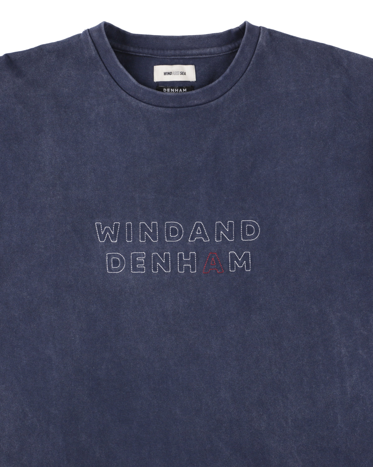 DENHAM x WDS STRIPE PACHWORK SCISSORS TEE