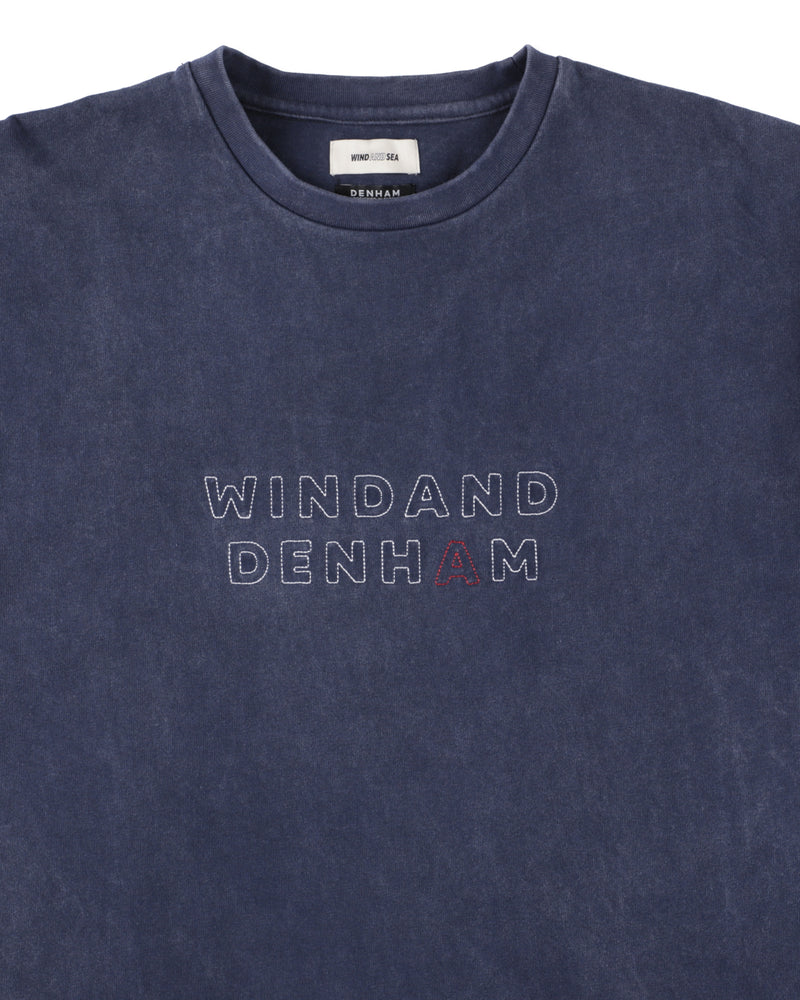 DENHAM x WDS STRIPE PACHWORK SCISSORS TEE