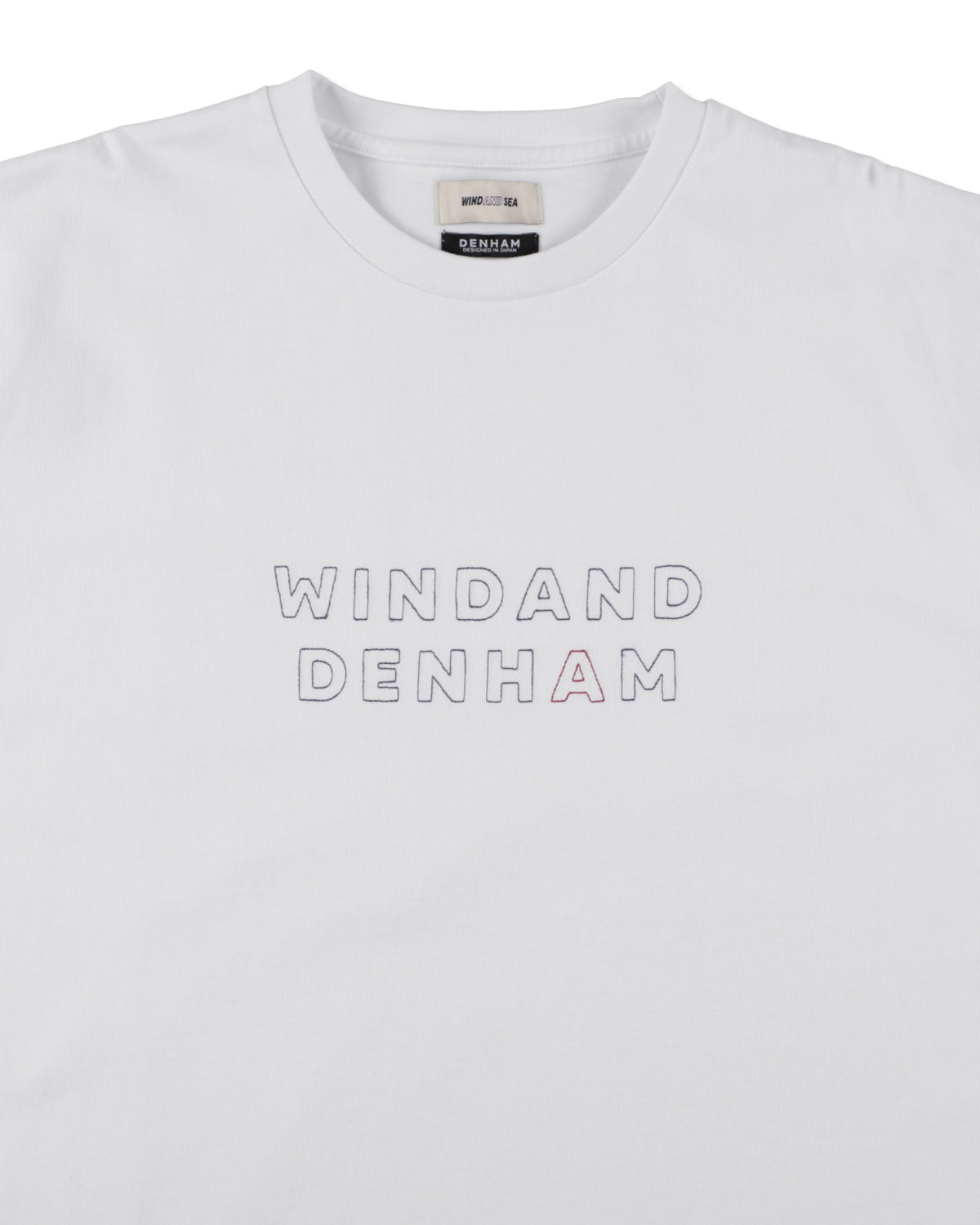 DENHAM x WDS STRIPE PACHWORK SCISSORS TEE