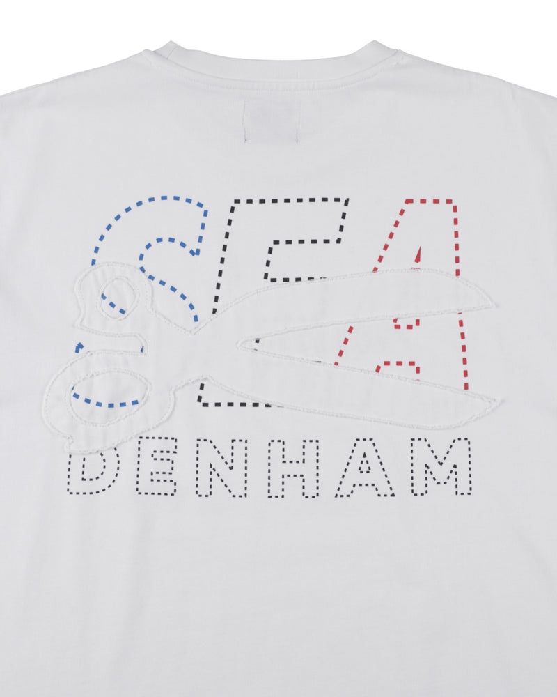 DENHAM x WDS STRIPE PACHWORK SCISSORS TEE