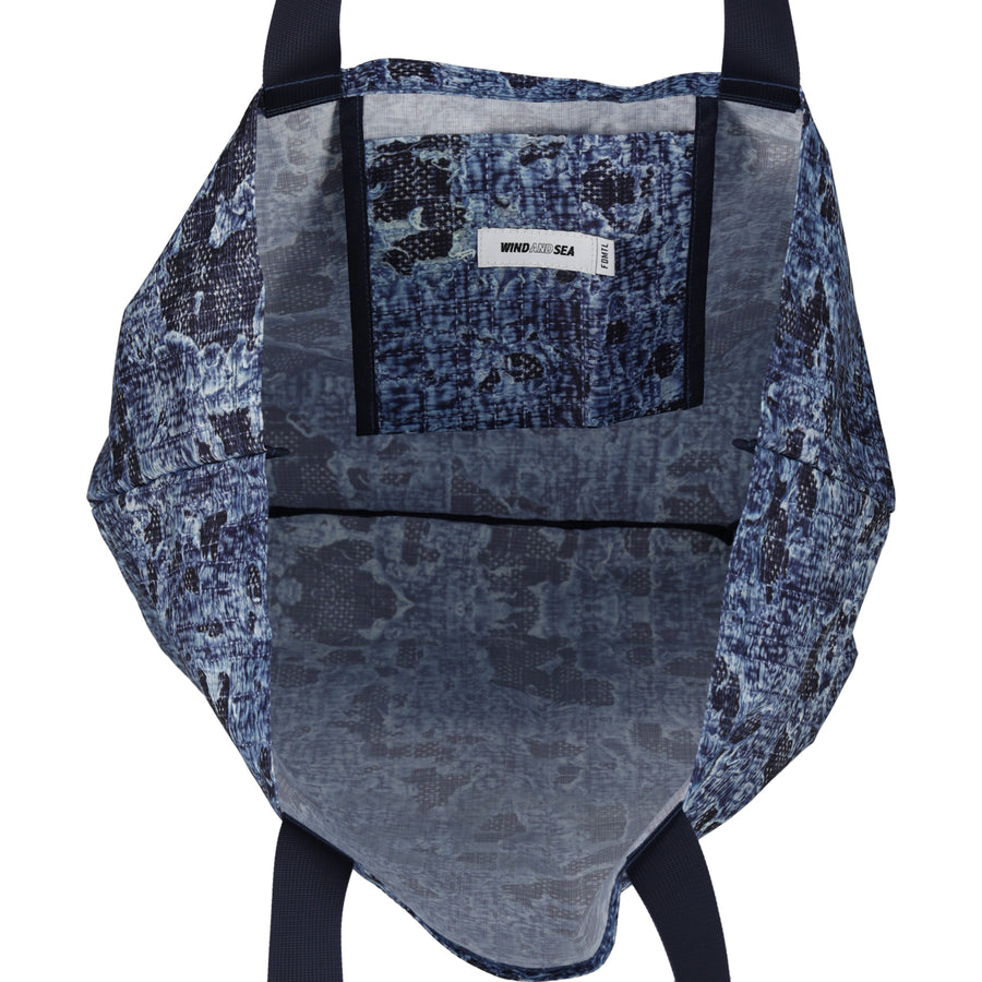 FDMTL x WDS Printed Boro BIG TOTE BAG / INDIGO