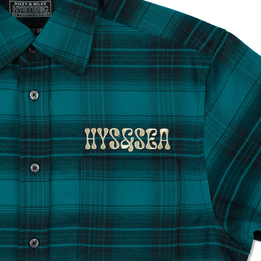 HYSTERIC GLAMOUR X WDS CHECK SHIRT BLACK