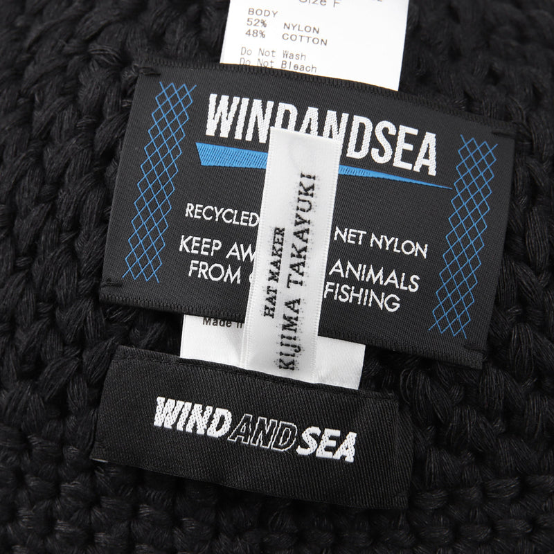 KIJIMA TAKAYUKI x WDS Fishnet Recycled Hand Knit Sailor Hat