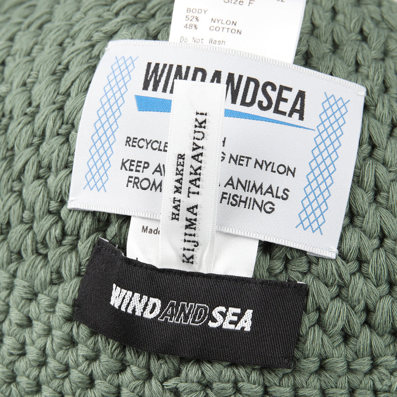 KIJIMA TAKAYUKI x WDS Fishnet Recycled Hand Knit Sailor Hat