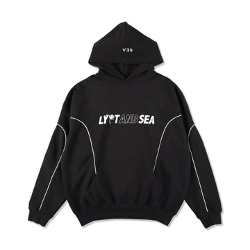 LYFT x WDS PIPING HOODED SWEAT SHIRT / BLACK