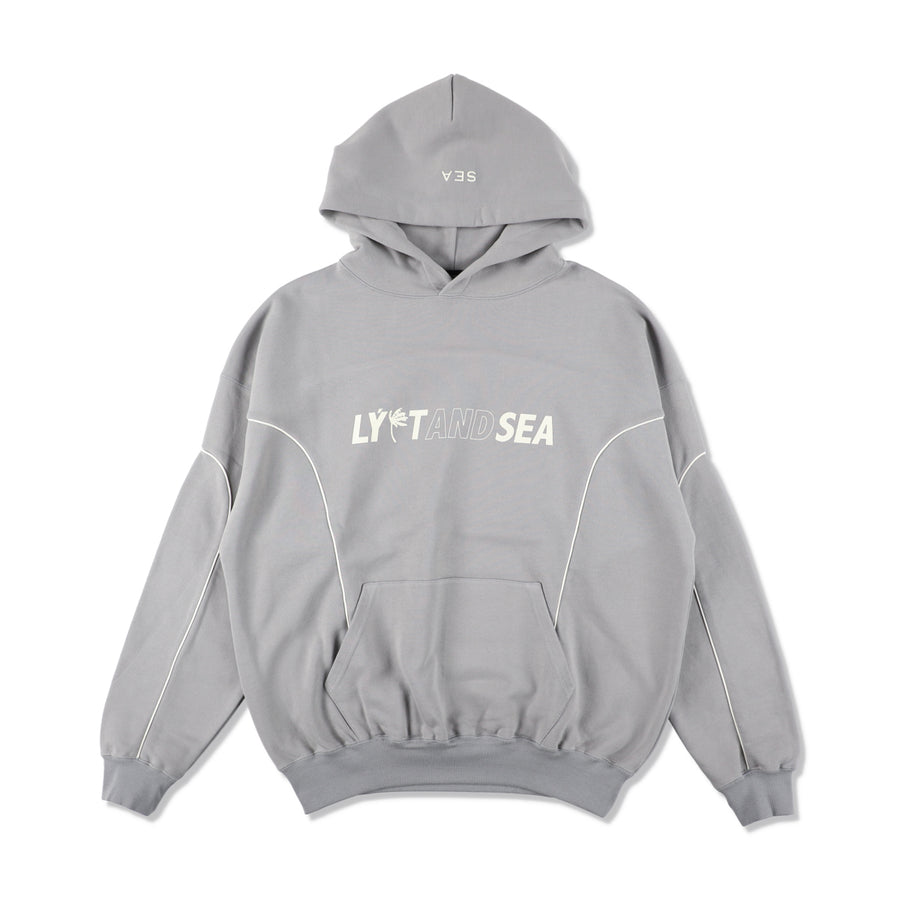 LYFT x WDS PIPING HOODED SWEAT SHIRT / GRAY