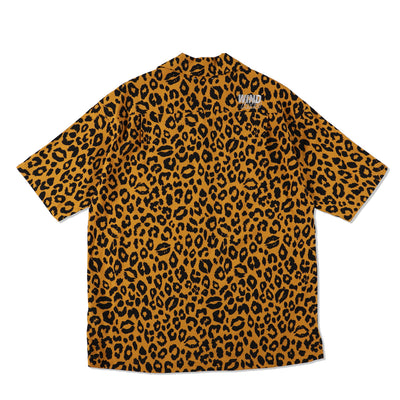 MINEDENIM x WDS Lips Leopard Print Open Collar SH