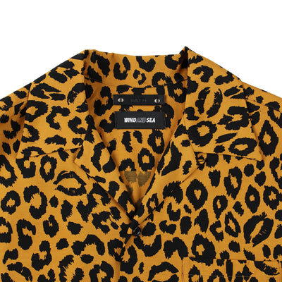 MINEDENIM x WDS Lips Leopard Print Open Collar SH