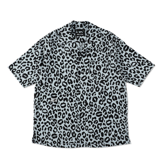 MINEDENIM x WDS Lips Leopard Print Open Collar SH