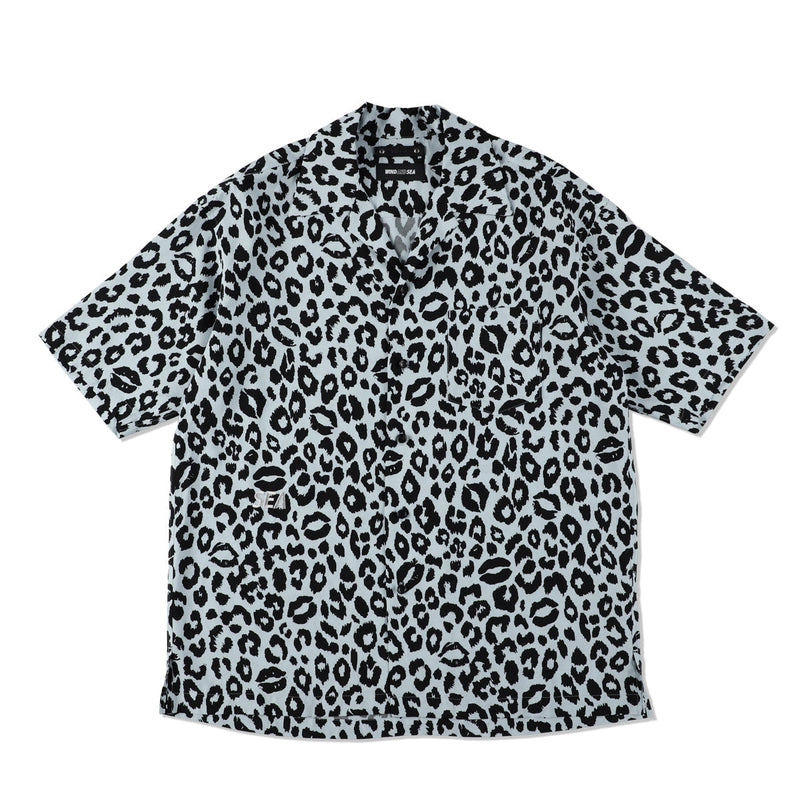 MINEDENIM x WDS Lips Leopard Print Open Collar SH