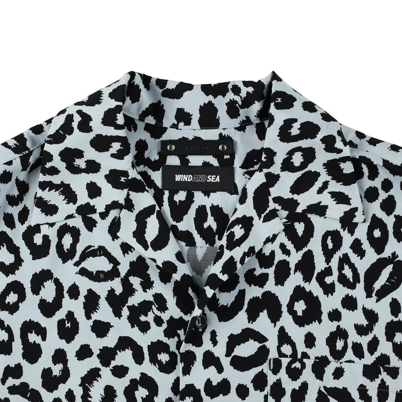 MINEDENIM x WDS Lips Leopard Print Open Collar SH