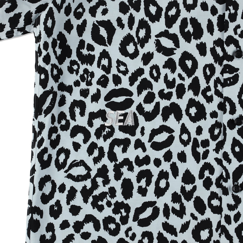 MINEDENIM x WDS Lips Leopard Print Open Collar SH