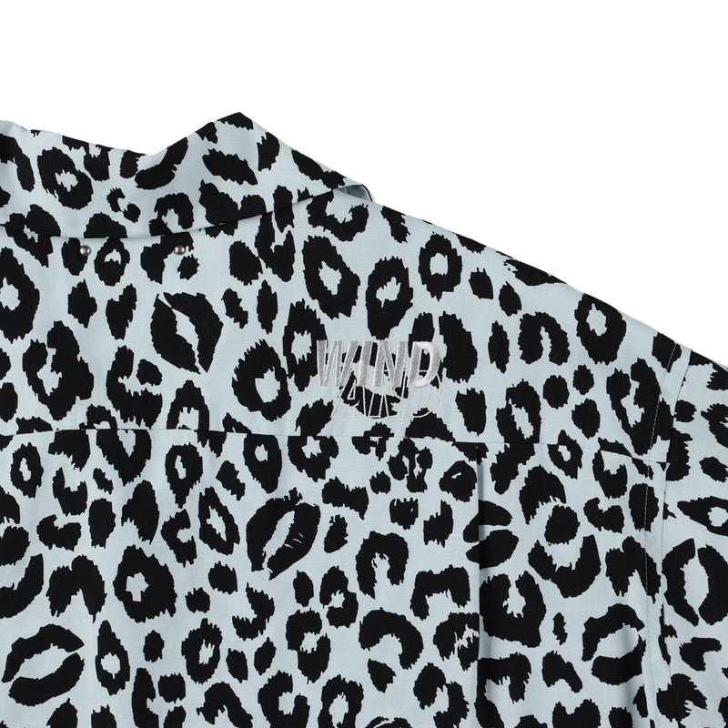 MINEDENIM x WDS Lips Leopard Print Open Collar SH