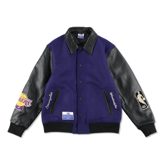 NBAxWDS Leather Melton Jacket (LOSANGELES LAKERS)