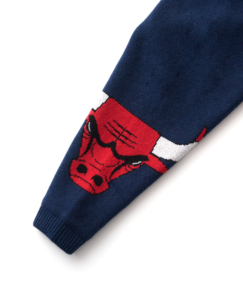 Jacquard Knit Combo Jacket