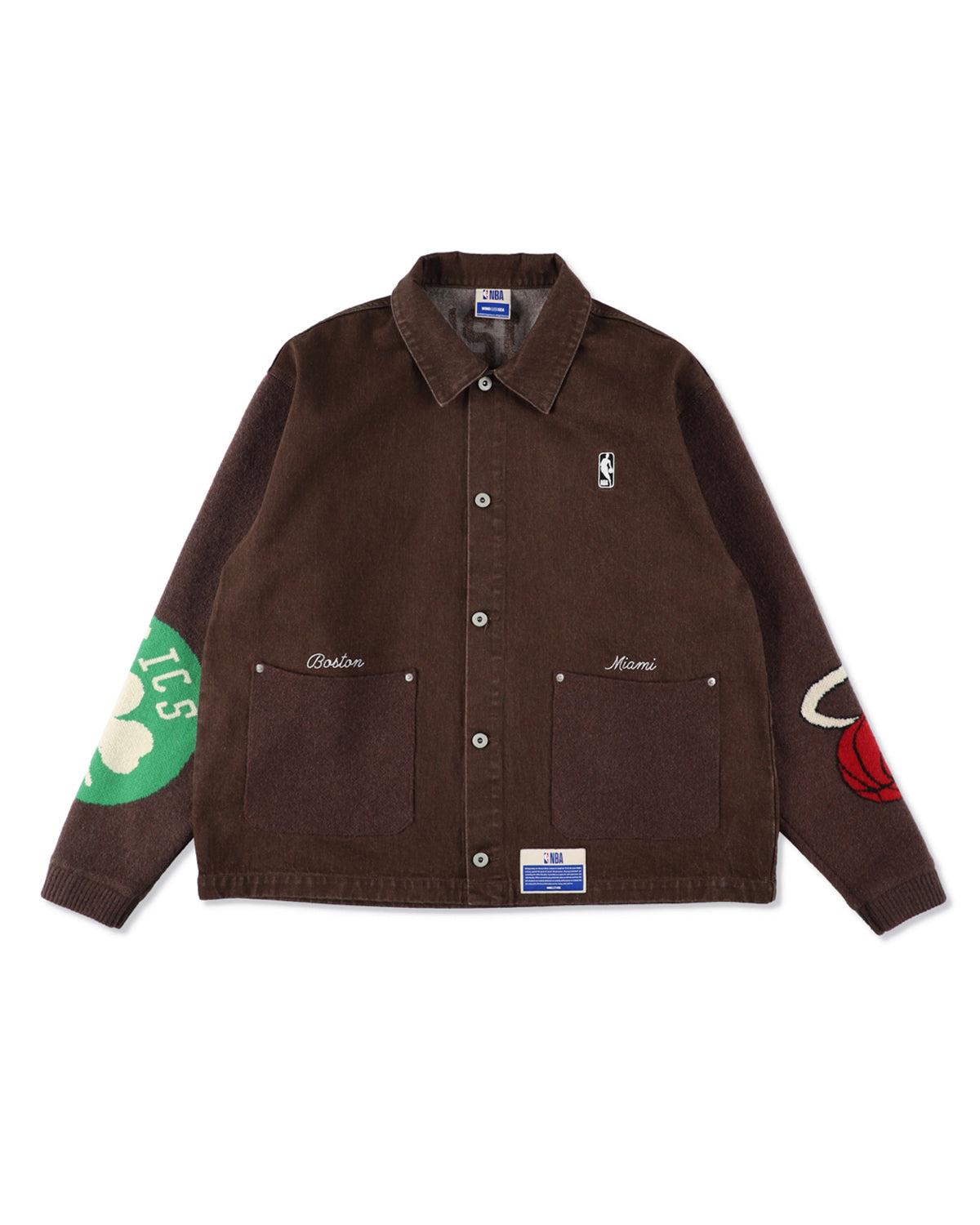 Jacquard Knit Combo Jacket