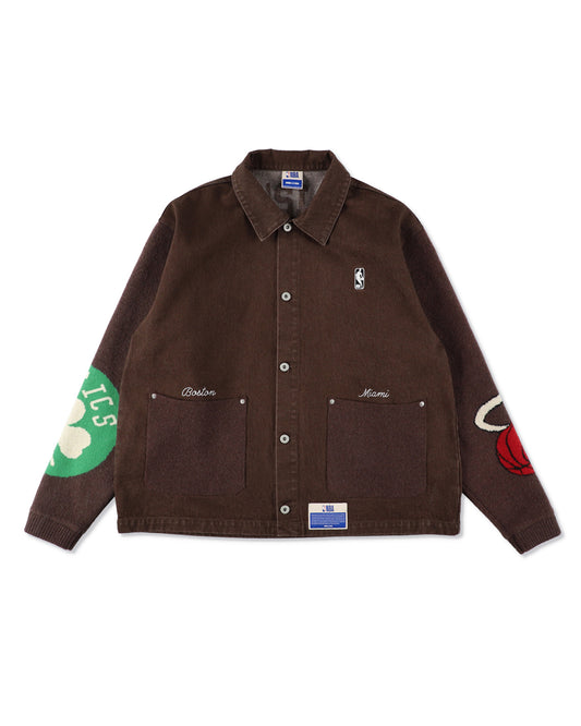 Jacquard Knit Combo Jacket