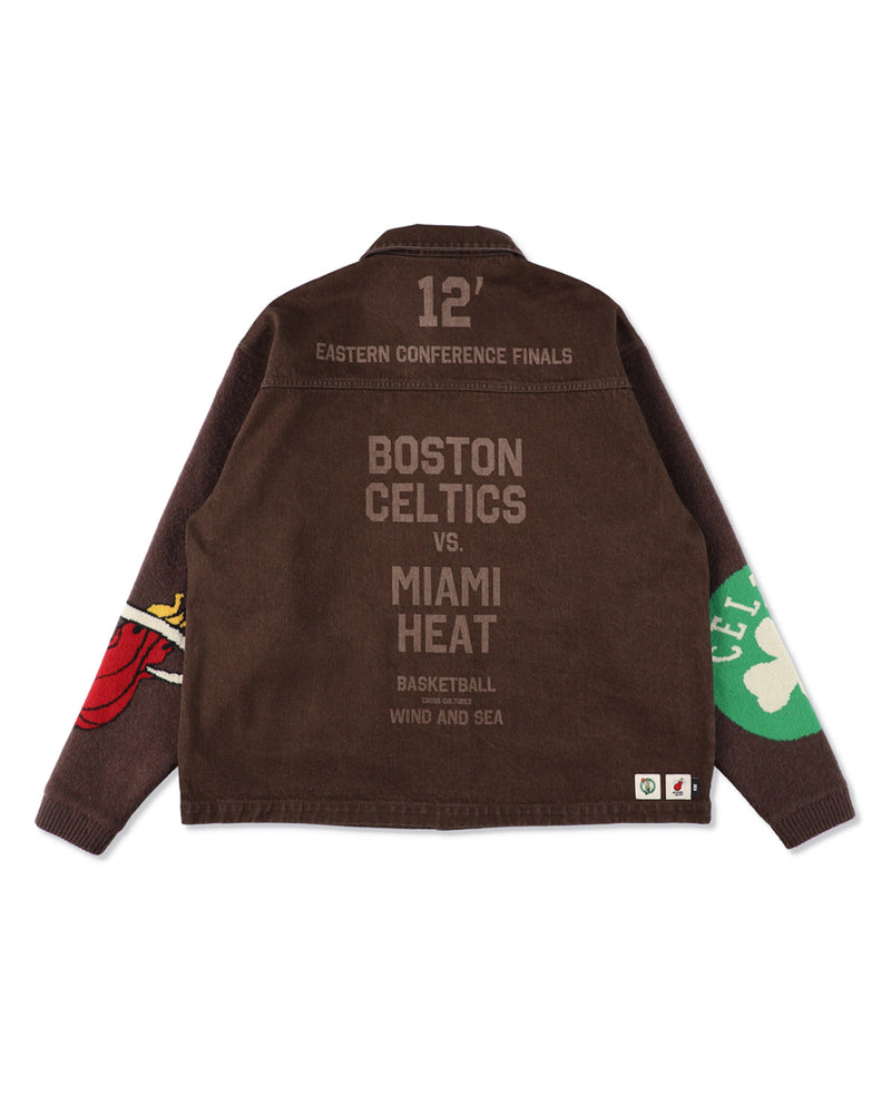 Jacquard Knit Combo Jacket