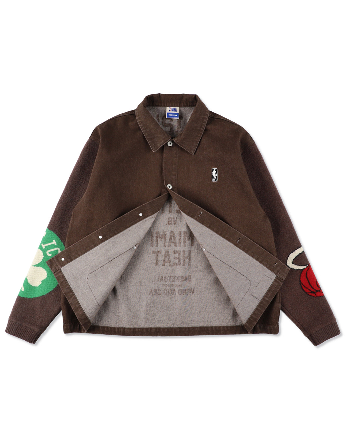 Jacquard Knit Combo Jacket