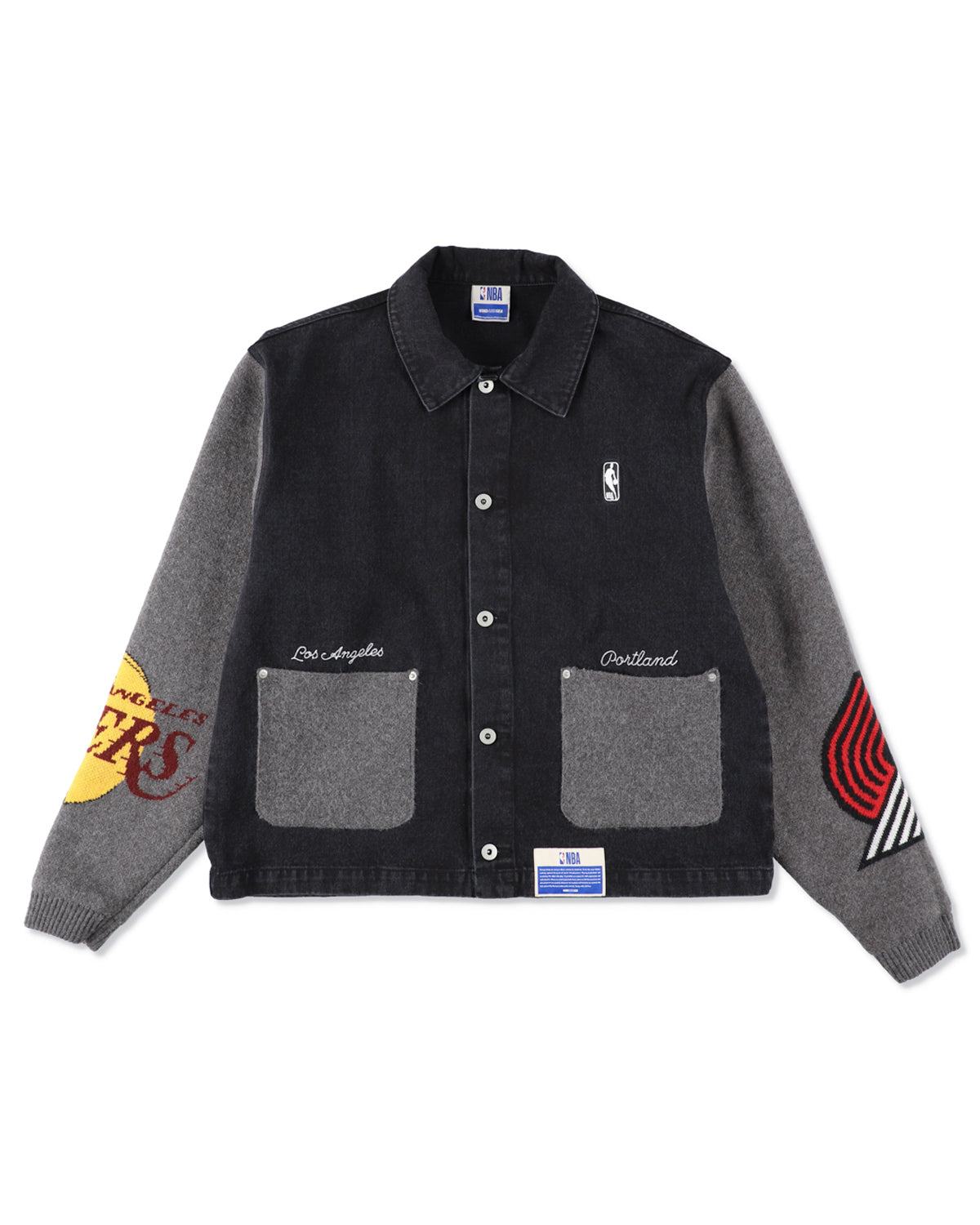 Jacquard Knit Combo Jacket