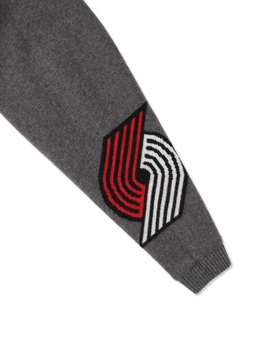 Jacquard Knit Combo Jacket