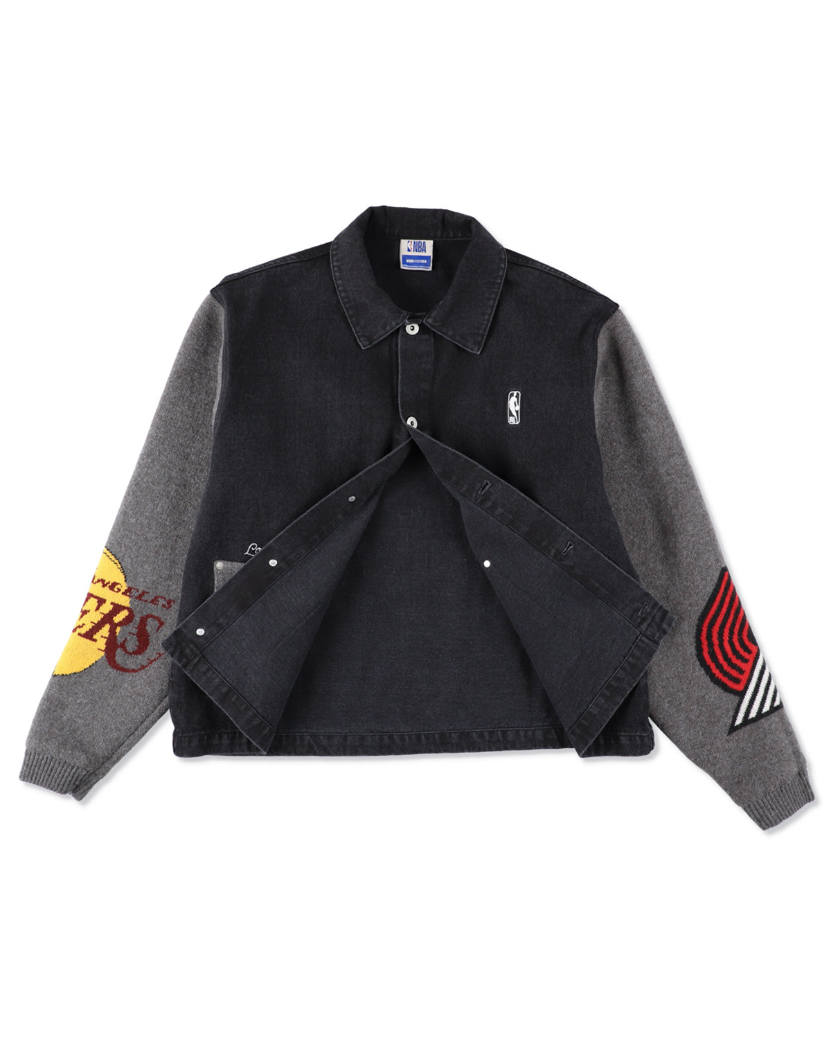 Jacquard Knit Combo Jacket