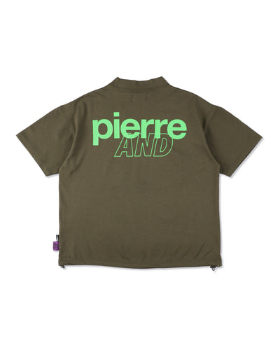 PIERRE CARDIN GOLF ×WDS LOGO SHORT SLEEVE MOCK-NECK