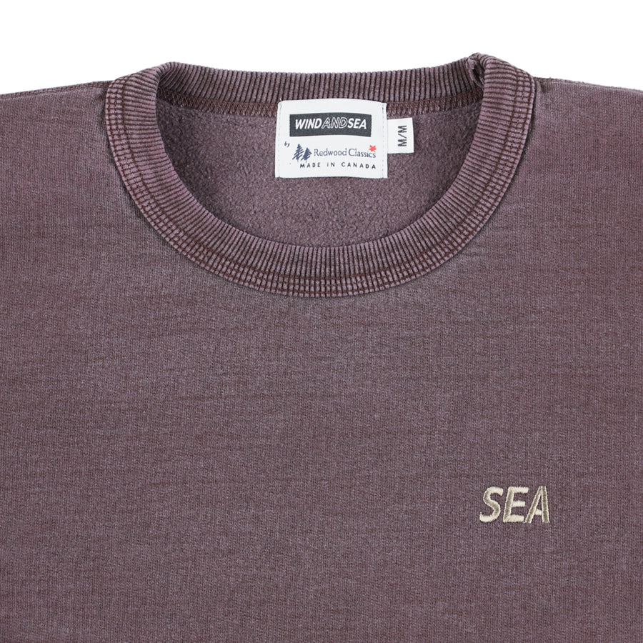 REDWOOD CLASSICS x WDS Pigment Polar Crewneck Sweatshirt / BURGUNDY_SAND