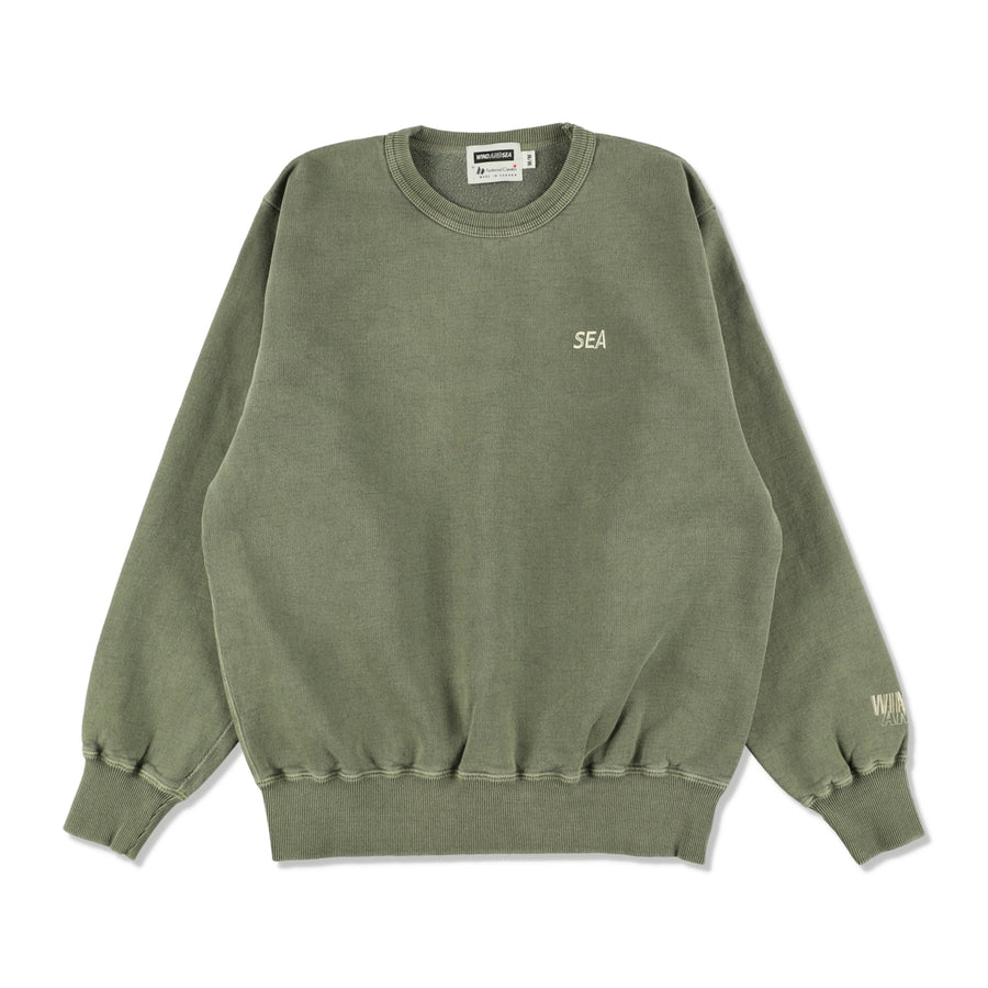 REDWOOD CLASSICS x WDS Pigment Polar Crewneck Sweatshirt / OLIVE_SAND