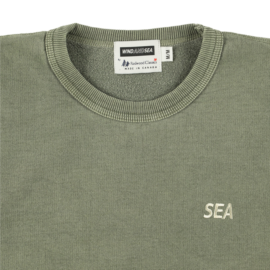 REDWOOD CLASSICS x WDS Pigment Polar Crewneck Sweatshirt / OLIVE_SAND