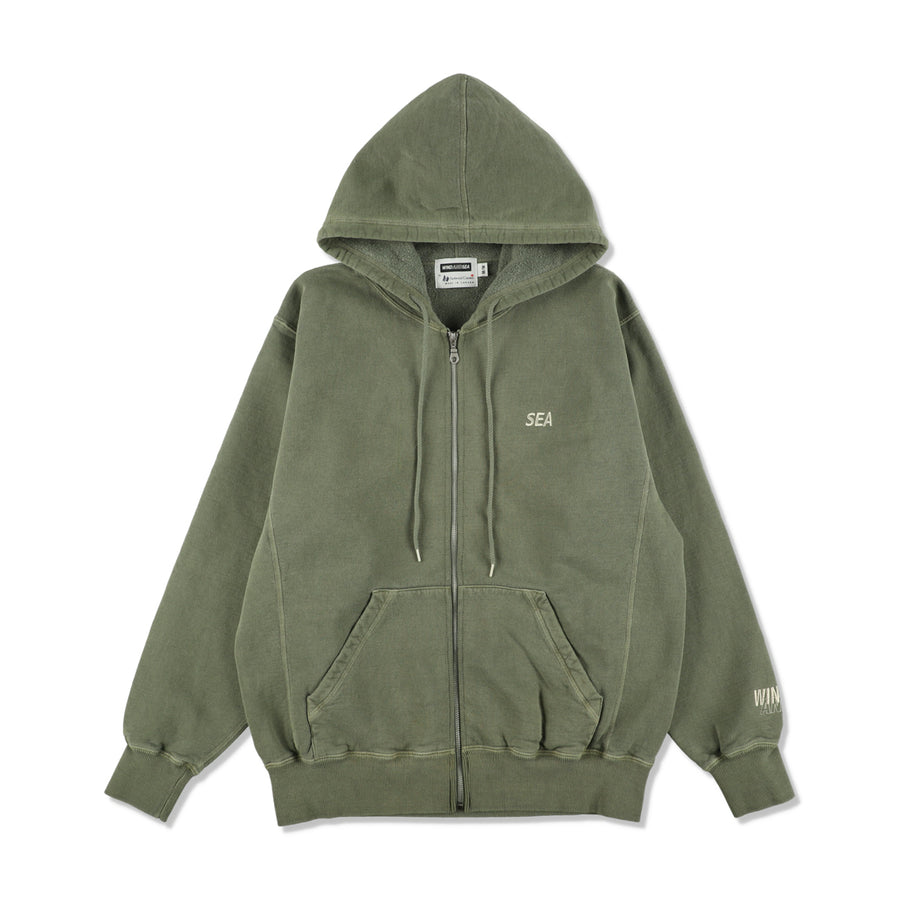 REDWOOD CLASSICS x WDS Pigment Logan Hooded Sweatshirt / OLIVE_SAND