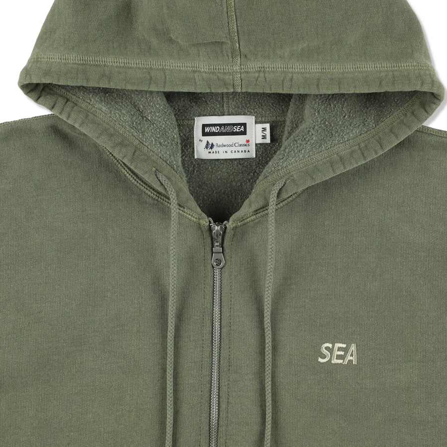 REDWOOD CLASSICS x WDS Pigment Logan Hooded Sweatshirt / OLIVE_SAND