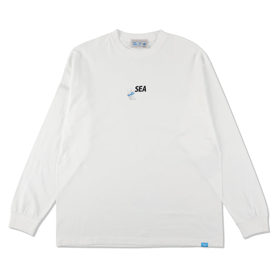 Smurf x WDS  L/S Tee (smurf run) / WHITE