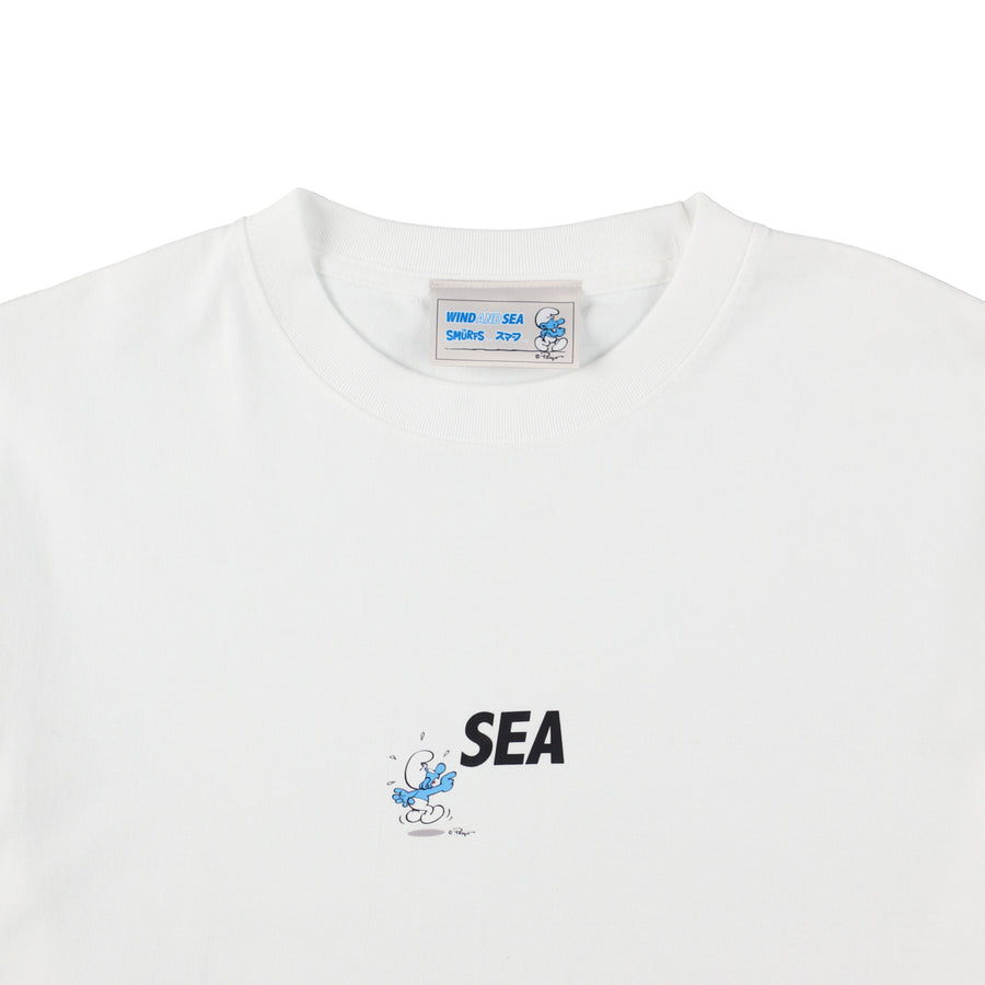 Smurf x WDS  L/S Tee (smurf run) / WHITE