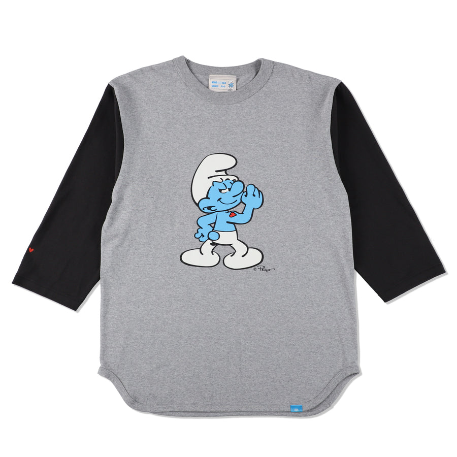 Smurf x WDS  Raglan M/S Tee (smurf) / GRAY_MULTI