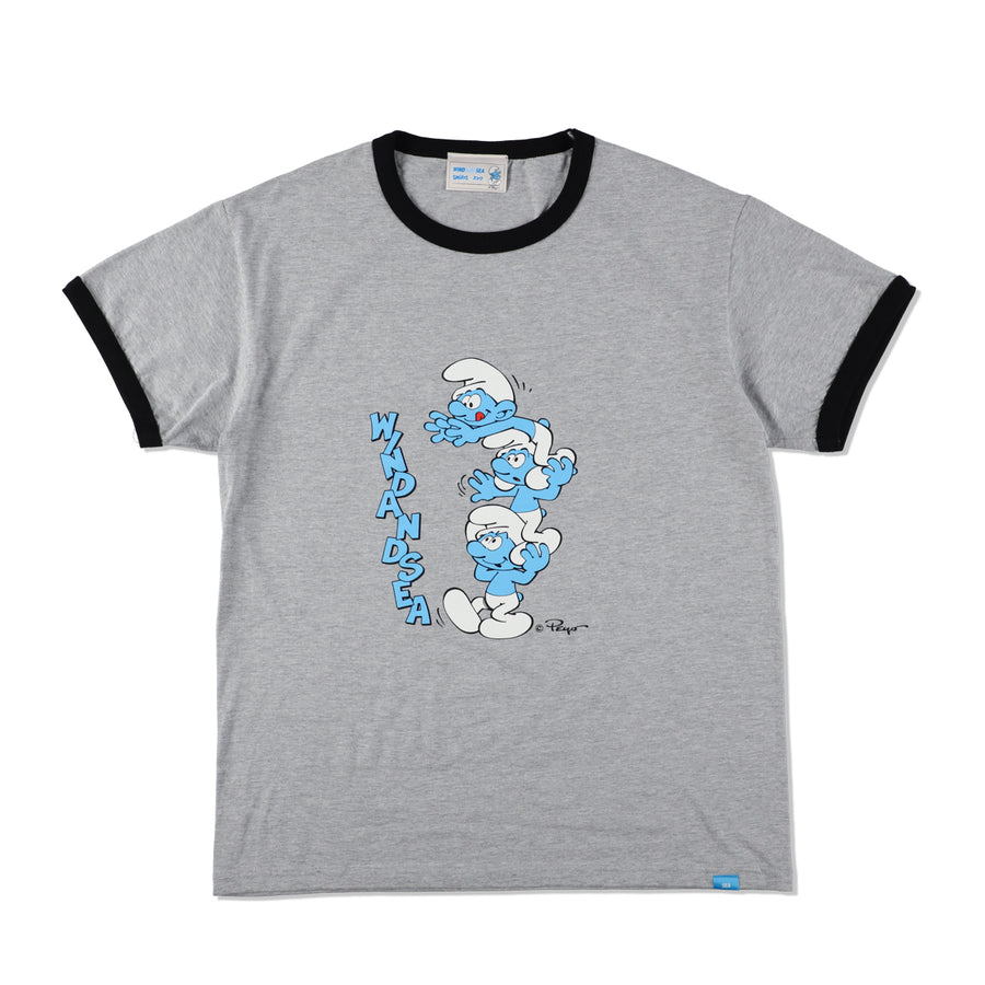 Smurf x WDS  S/S Tee (ringer) / GRAY