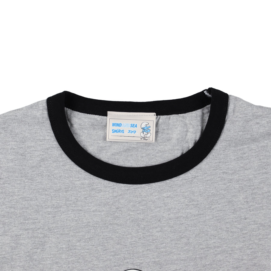 Smurf x WDS  S/S Tee (ringer) / GRAY