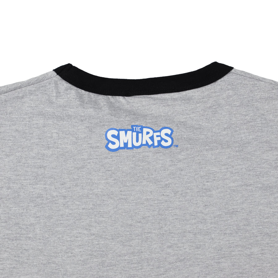 Smurf x WDS  S/S Tee (ringer) / GRAY