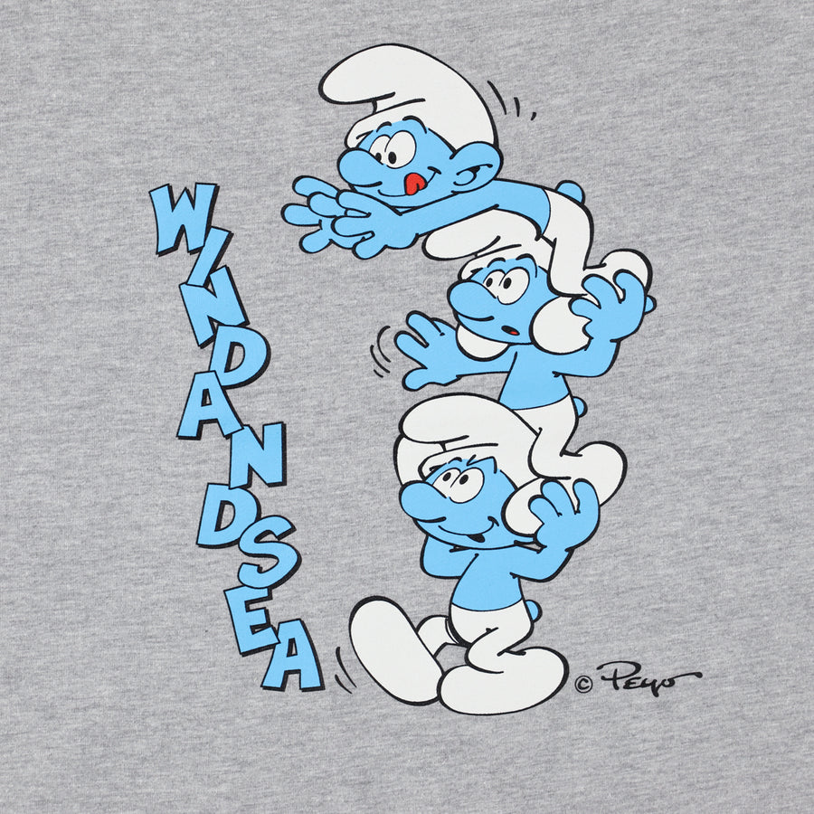 Smurf x WDS  S/S Tee (ringer) / GRAY