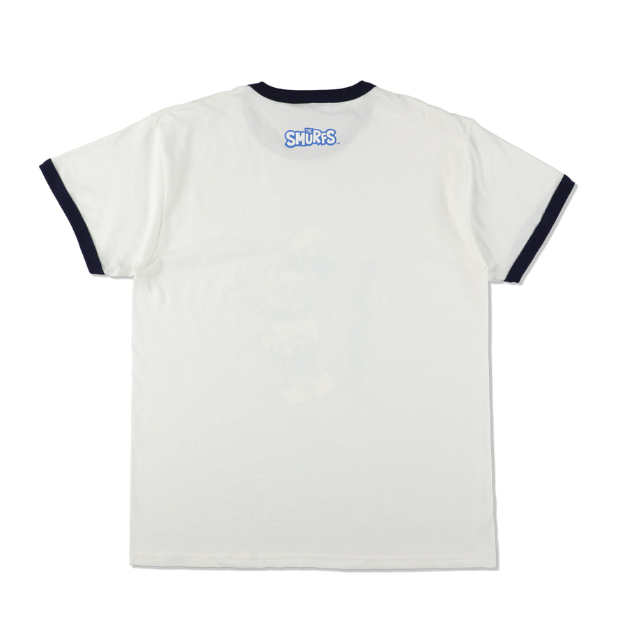 Smurf x WDS  S/S Tee (ringer) / WHITE