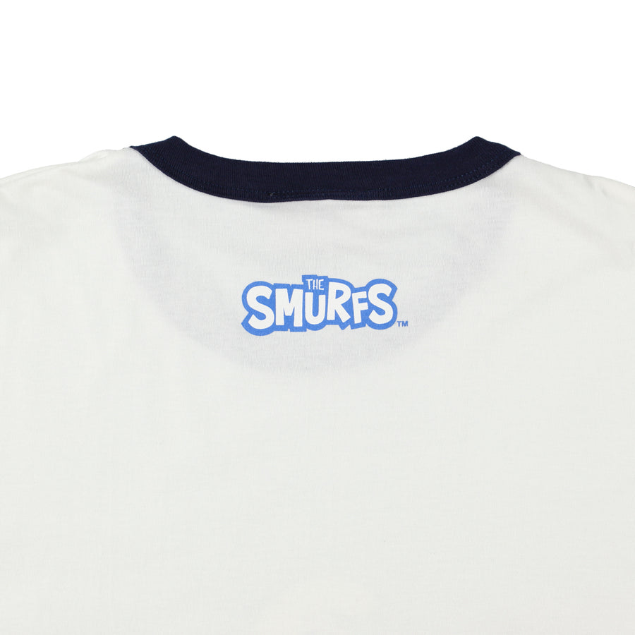 Smurf x WDS  S/S Tee (ringer) / WHITE