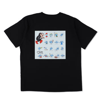 Smurf x WDS  S/S Tee (aggregation) / BLACK