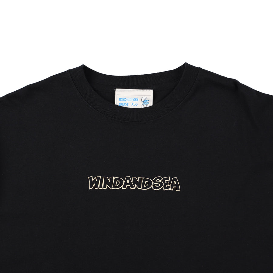 Smurf x WDS  L/S Tee (grafitti) / BLACK