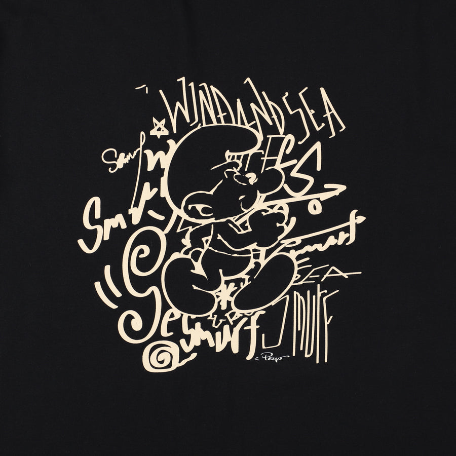 Smurf x WDS  L/S Tee (grafitti) / BLACK