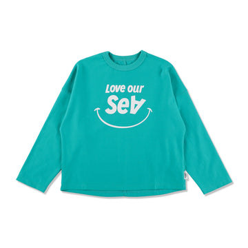 SMOOTHY x WDS L/S SMILE TEE / GREEN